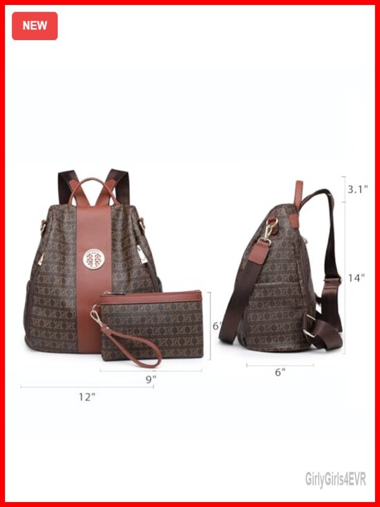 Anti Theft Convertible Faux Leather Backpack Travel Shoulder Bag main image 5